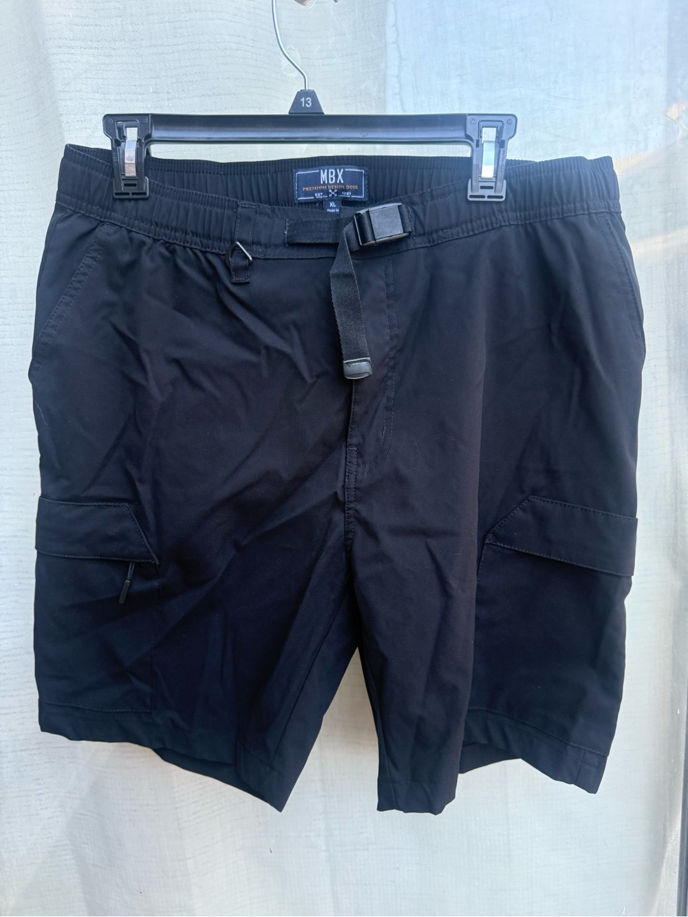 MBX Men's Black Cargo Shorts
